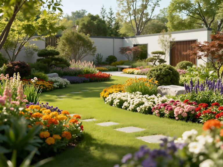 Beautiful landscaped garden